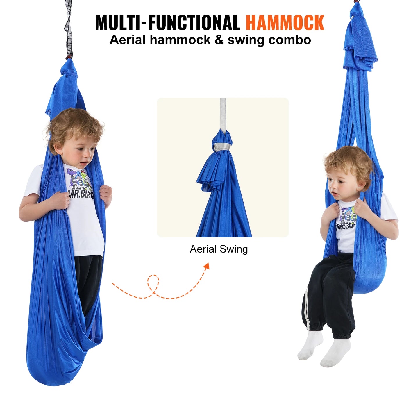 VEVOR Sensory Swing for Kids 3.1 Yards Therapy Swing for Child w/Special Needs Cuddle Swing for Child with Autism ADHD Aspergers