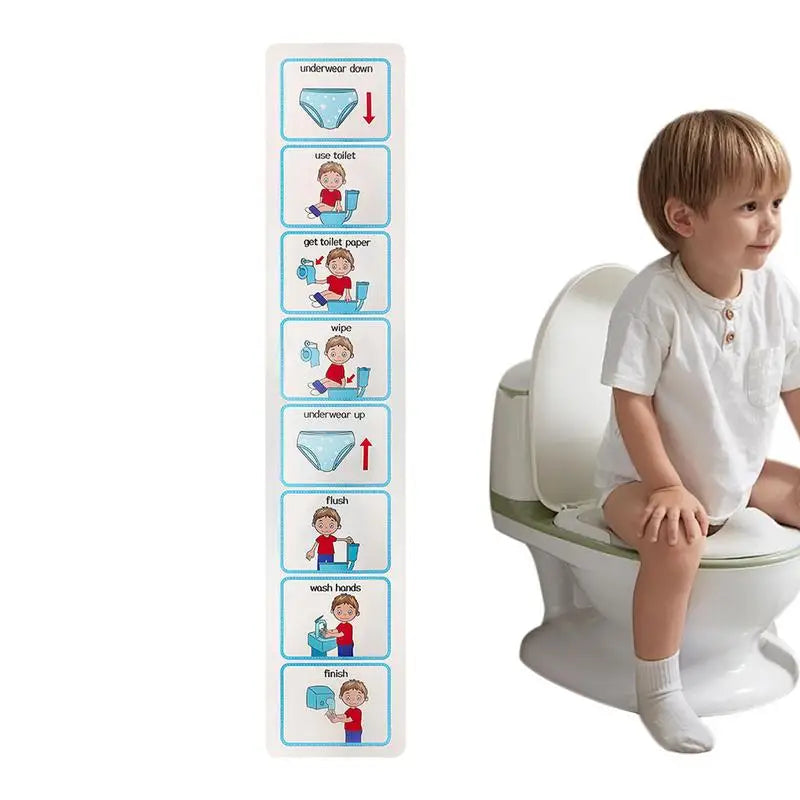 Potty Training Visual Chart Toilet Training Sticker Chart Step-by-Step Visual Schedules For Children Ideal For Special Needs