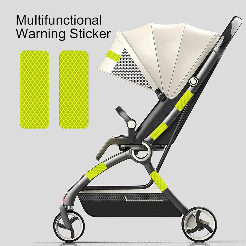 10PCS Baby stroller anti-collision reflective patch, safety warning patch, bicycle night light patch, multiple uses