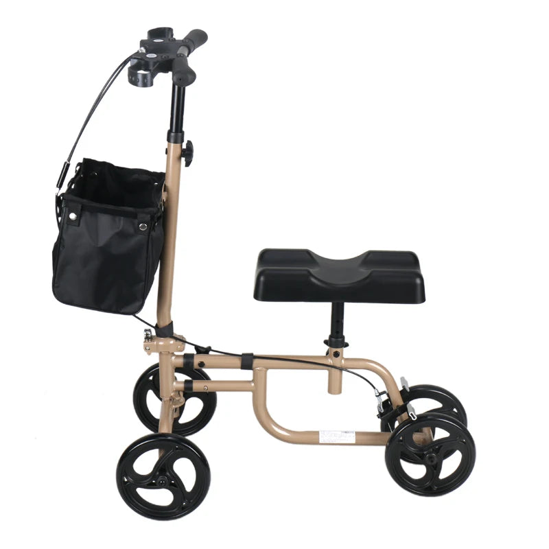 Leg Injury Rehabilitation Knee Scooter Wheeled Walker for Disabled and Elderly Assisted Mobility Crutches