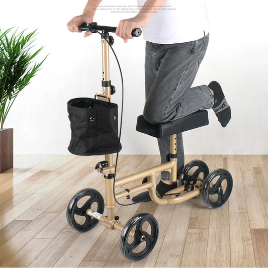 Leg Injury Rehabilitation Knee Scooter Wheeled Walker for Disabled and Elderly Assisted Mobility Crutches