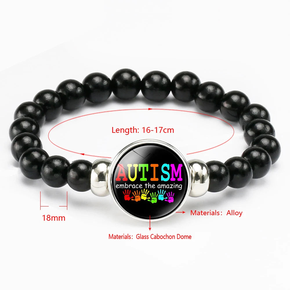 Autism Awarness Puzzle Piece Jigsaw Bead Bracelets Women Men Boy Girl Unisex Fashion Jewelry Drop Shipping