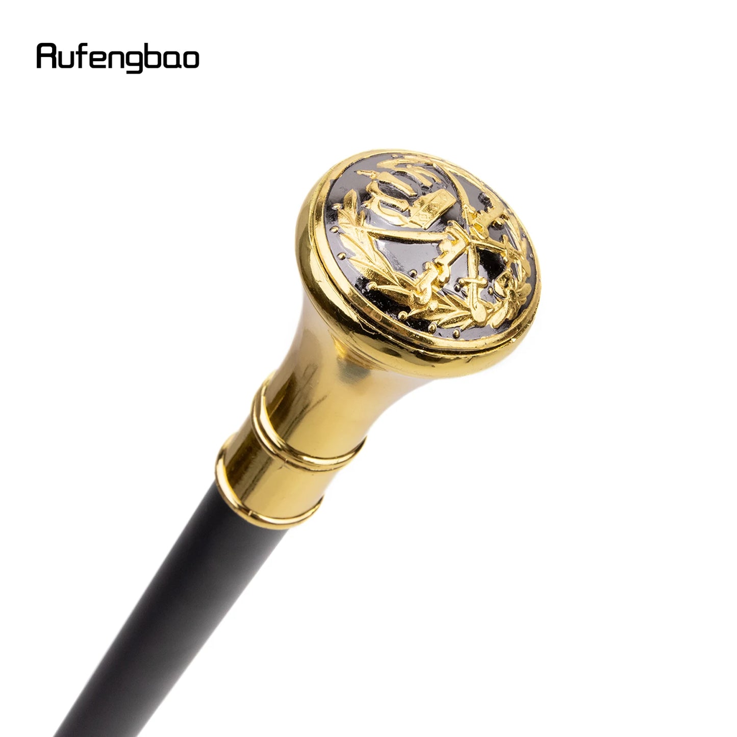 Golden The Middle Ages Sword Cross Totem  Walking Cane Fashion Walking Stick Gentleman Luxury Crosier Knob Walking Stick 93cm