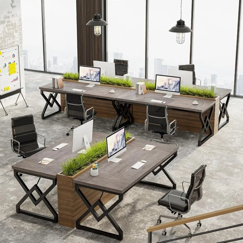 63 Inch Executive Desks, Large Office Computer Desk with Extra Thick Wooden Tabletop and Metal Frame, Simple Writing Table- Meets ADA Recommendations for accessibility dimensions including wheelchairs