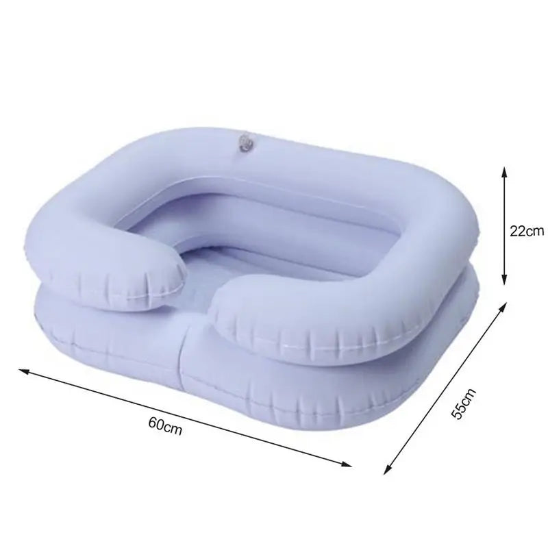 Inflatable Hair Washing Basin With Drain Tube For Elderly Disabled Suitable For Lying Bed Rest Nursing Aid Sink Shampoo Tray