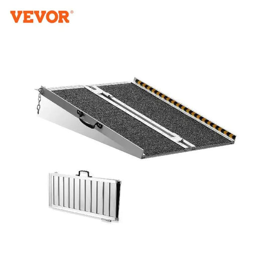 VEVOR Portable Wheelchair Ramp Non-Slip Aluminum Folding Threshold Ramp Foldable Mobility Scooter Ramp Wheel Chair Ramp