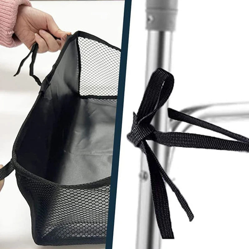 Wheelchair Storage Bag Waterproof Shopping Mesh Bag Baby Stroller Basket Oxford Organizer Large Capacity Pram Bottom Storage Bag