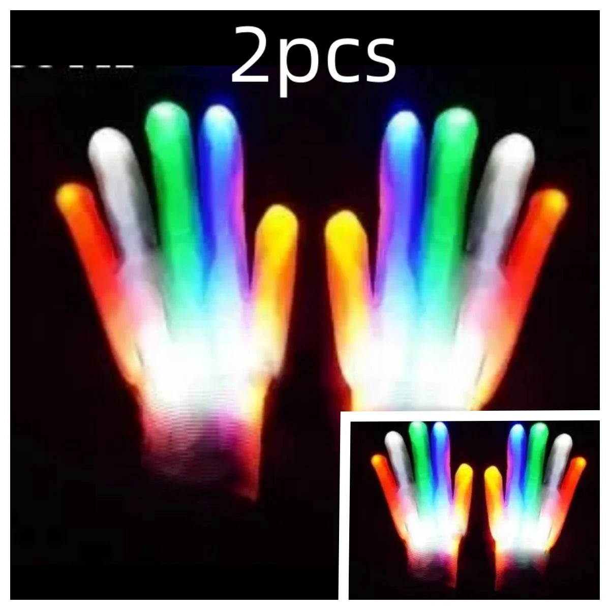 LED, Glowing,  Flashing Skull Gloves, Stage Costume Supplies, Sensory Toy
