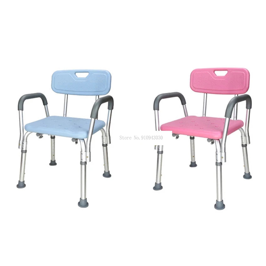 Bath Chair With Armrest-Height Adjustable and Non-Slip