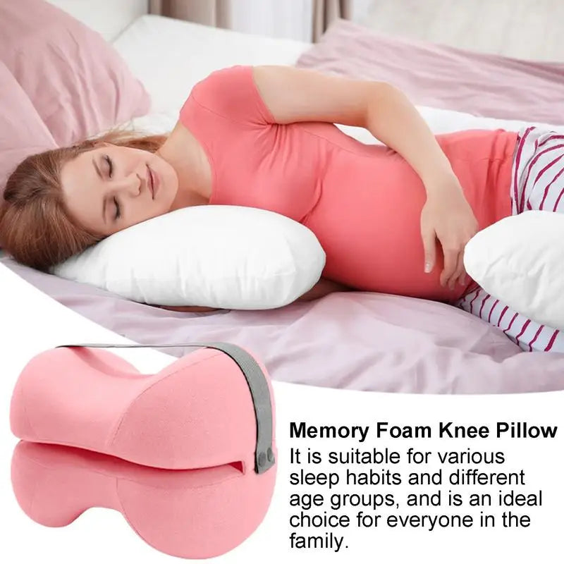 Memory Foam Leg Pillow Leg Pillows For Sleeping Zipper Closure Ergonomic Between Knee Pillow Washable Cover Leg Positioner For