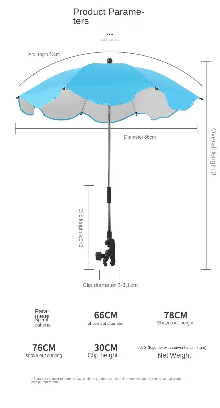 Universal Baby Car Pram Umbrella Adjustable Shade Umbrella Uv Sunshade For Stroller Accessories Sun Visor Portable Parasol Items