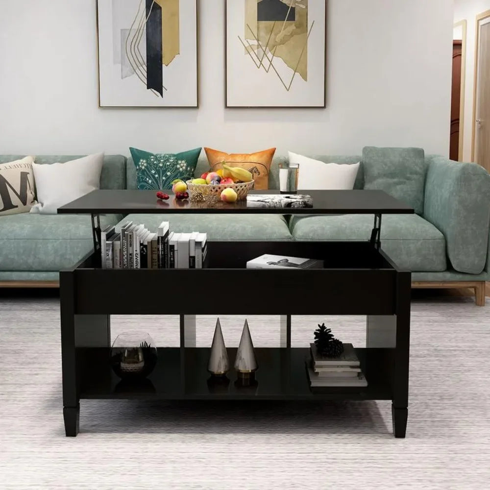 Corner Coffee Tables for Living Room Center Table The Trend Simple and Stylish Lift Top Coffee Table-Black Furniture Luxury Side