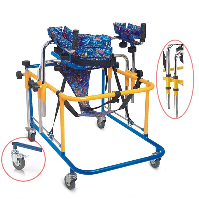 Rehabilitation Anti-rollover Pediatric Cerebral Palsy 30cm Height Adjustable Walkers For Disabled Children