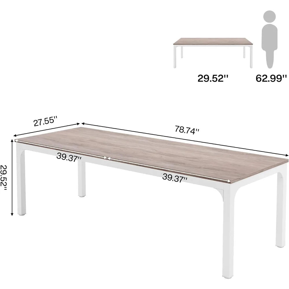 78.7 Inches Extra Long Computer Desk 2 Person Desk, Double Long Desk, Workstation for Home Office- Meets ADA Recommendations for accessibility dimensions including wheelchairs