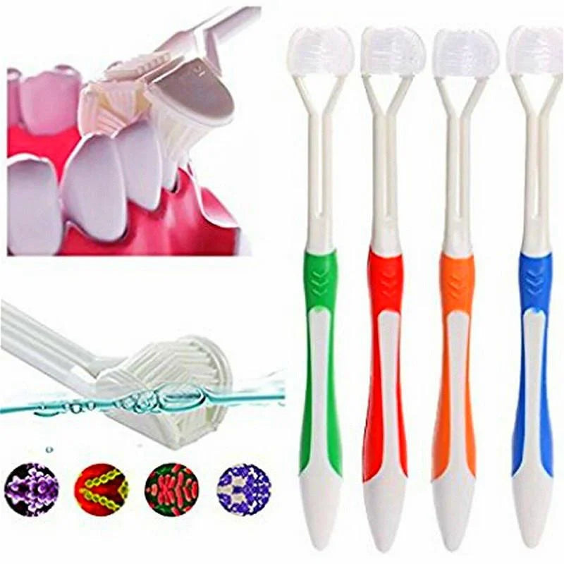 3-Sided Toothbrush Ultrafine Soft Bristle Adult Tooth Brush for Health Special Needs Easier Oral Cleaner Teeth Care