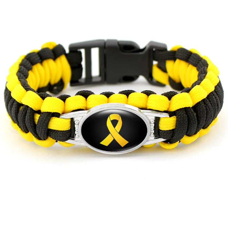 Down Syndrome Awareness Ribbon Faith Hope Charm Paracord Men & Women Unisex Jewelry Gift