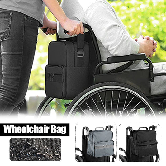 Large Waterproof, Multifunctional Storage Bag for Wheelchair, Push Chair, or Stroller.