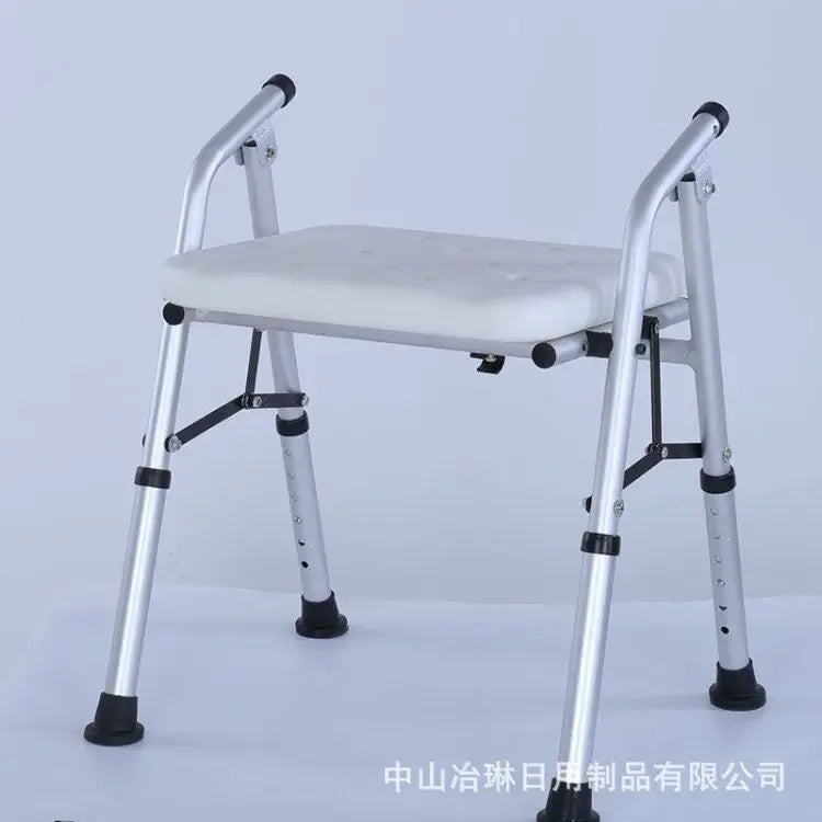 Adjustable Bathroom Chair with Backrest Arm for Elderly Non Slip Bench Stool Bath Chair Tub Furniture Shower Seat Stool