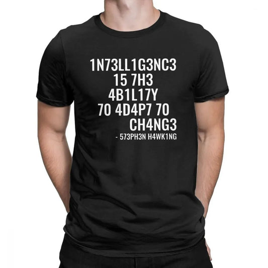 Intelligence Is The Ability To Adapt To Change Letters Print Tee -Mens