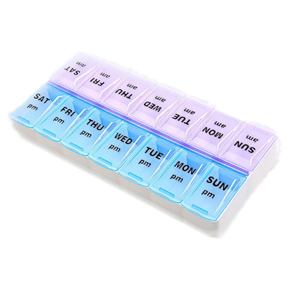 7 Day Pill Box Medicine Tablet Dispenser Organiser Weekly Breadbox Case For Pill Box Splitters Pill Storage Organizer Container