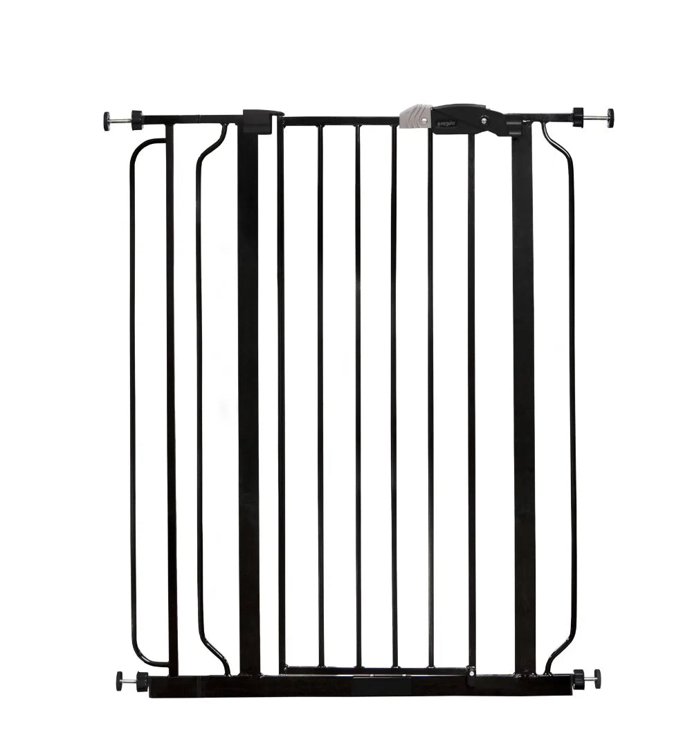 Extra Tall Walk Thru Safety Gate, Black, 36-in Tall, Age Group 6 To 24 Months