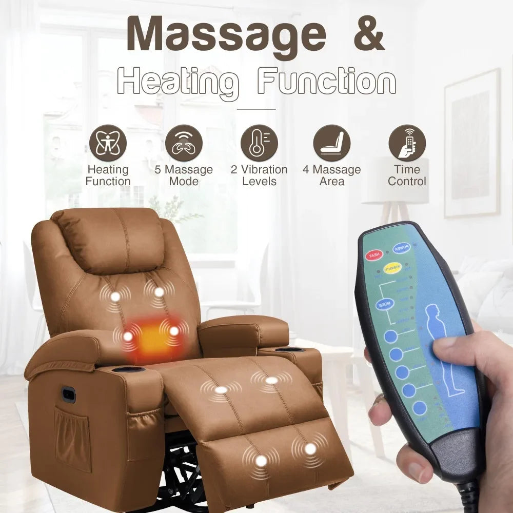 2023 New Power Lift Recliner Chair with Massage and Heat, Technical Fabric Sofa