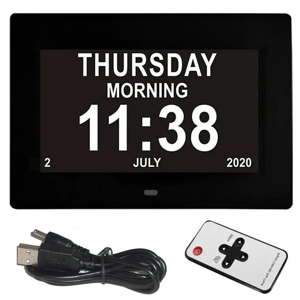 12 Alarms LED Calendar Clock with Multi-languages to Display. Reminding Work and Plans. A Medicine Time Reminder for the Elders.