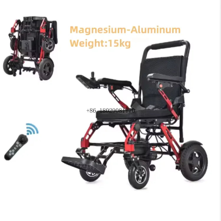 Lightweight Walker & Rollator for Elderly & Disabled People Intelligent Fully Automatic Folding Electric Wheelchair