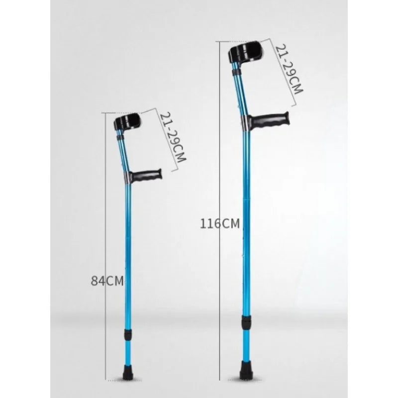 Folding Disabled Elderly Walking Stick Trekking Hiking Mountaineering Crutch Adjustable Durable Aluminum Alloy Underarm Canes