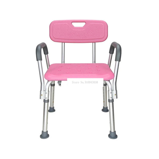 Bath Chair With Armrest-Height Adjustable and Non-Slip