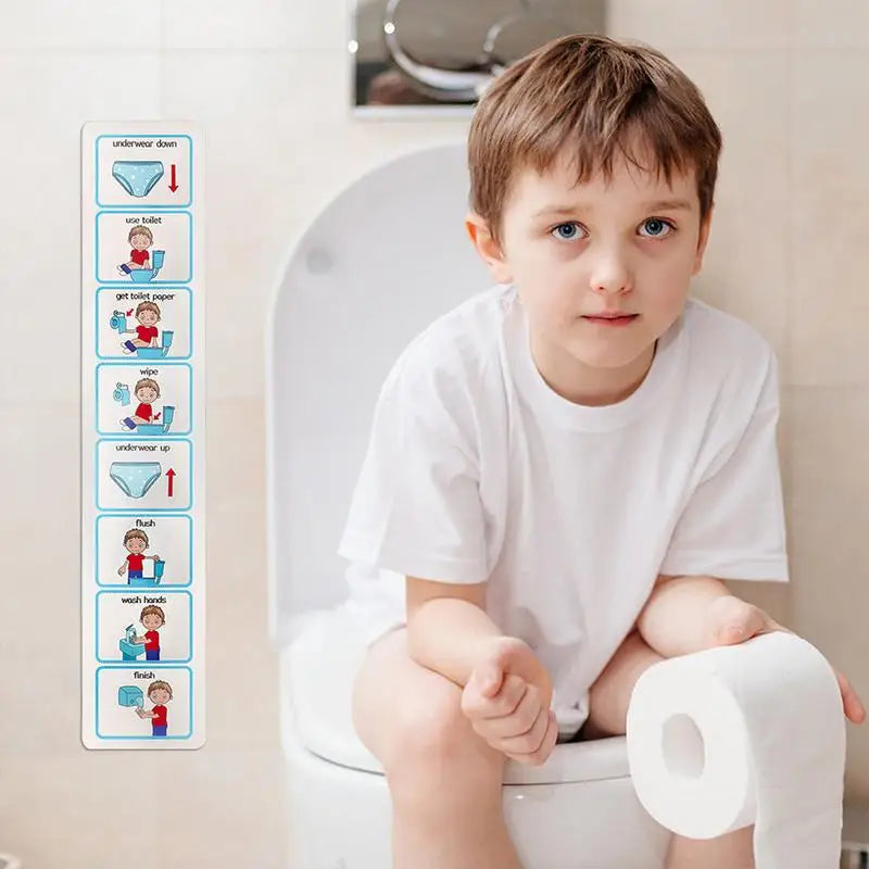 Potty Training Visual Chart Toilet Training Sticker Chart Step-by-Step Visual Schedules For Children Ideal For Special Needs