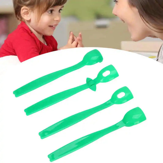 4pcs Tongue Trainer Rehabilitation Oral Muscle Trainer Exercise for Down Syndrome Tool Mouth Talking Training Tools Set