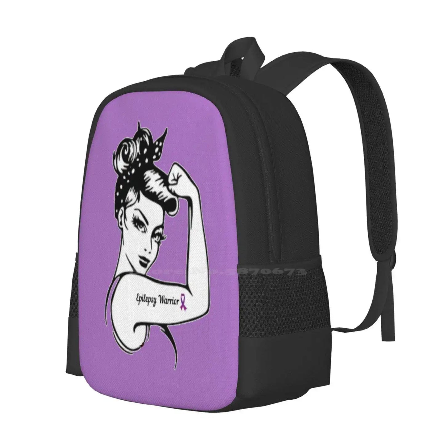 End Epilepsy For A Seizure-Free Life Hot Sale Schoolbag Backpack Fashion Bags Seizure Free End Epilepsy Epilepsy Warrior