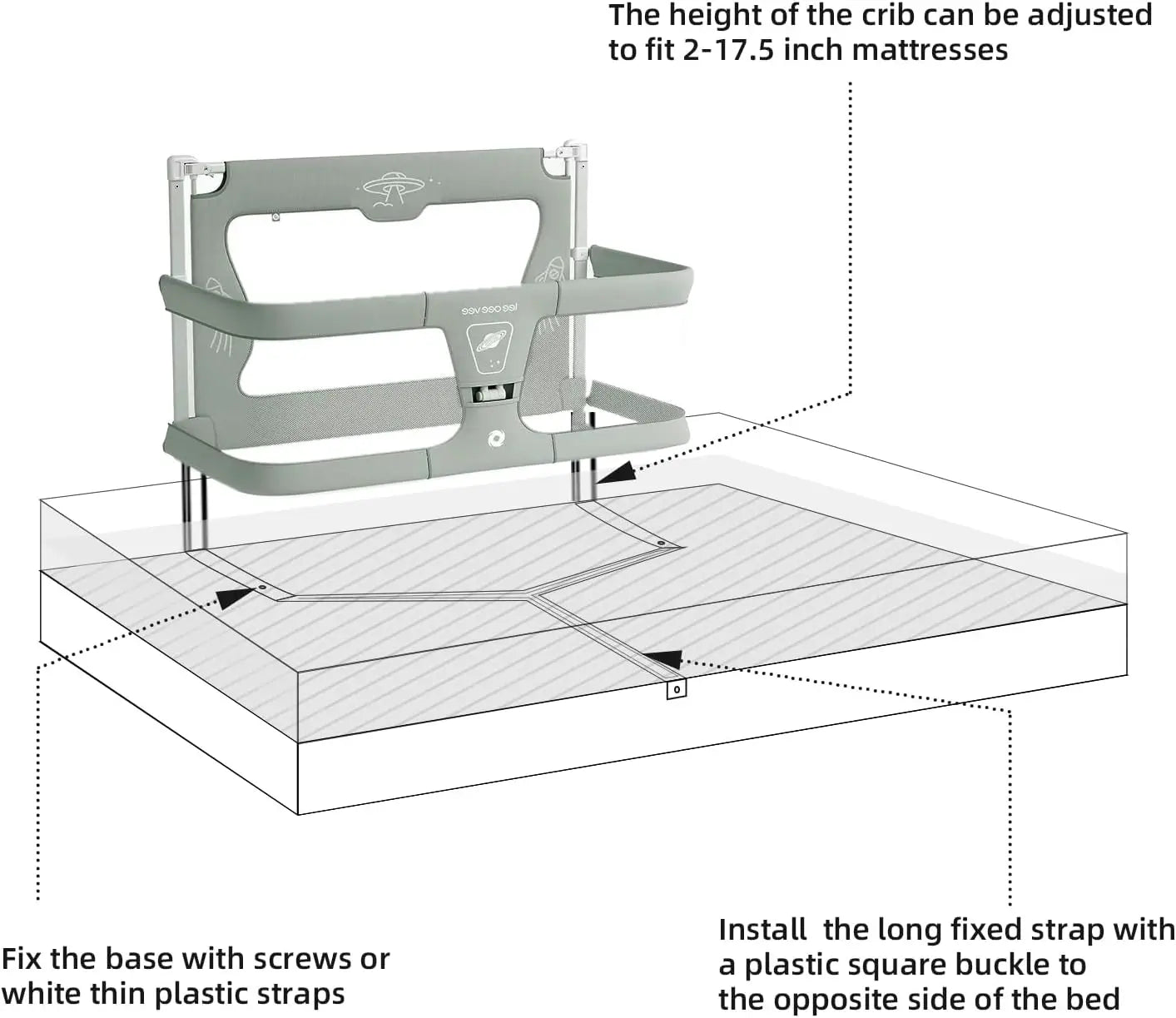 Baby Bassinet, Beside Sleeper for Baby Easy Folding Bedside Bassinet with Storage Basket and Wheels to Reduce Mom's Fatigue