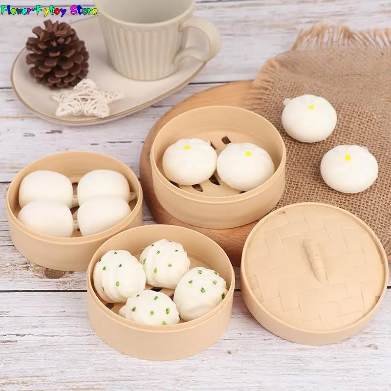 1 SET Fidget Sensory Toy Steamer Of Steamed Stuffed Bun Autism Special Needs Stress Reliever Stress Soft Relieve Toy