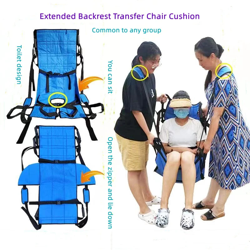 Patient Transfer Belt Mat Disabled Shifting Seat Pad Wheelchair Transport Belt Elderly Shifting Sling Aid Care Sit or Lie Down