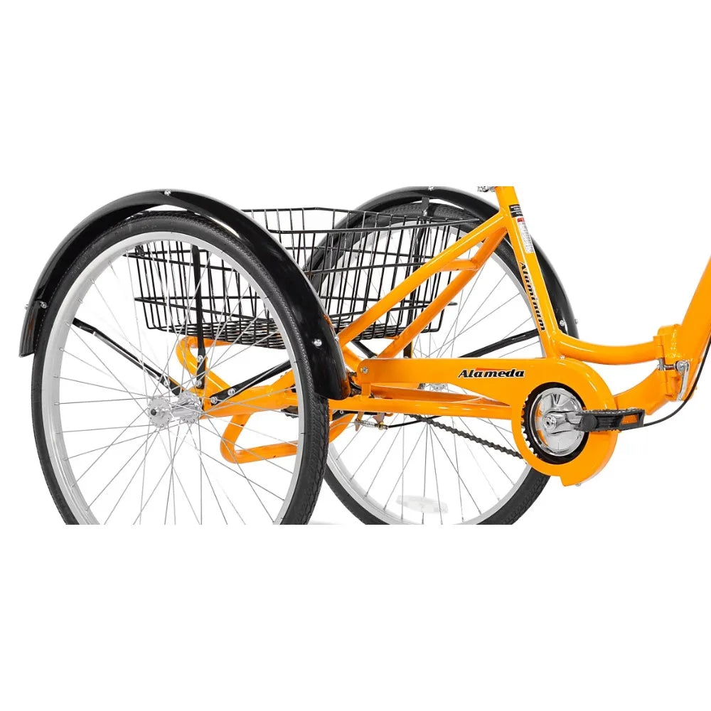 2024 New 26" Alameda Folding Adult Trike, Yellow