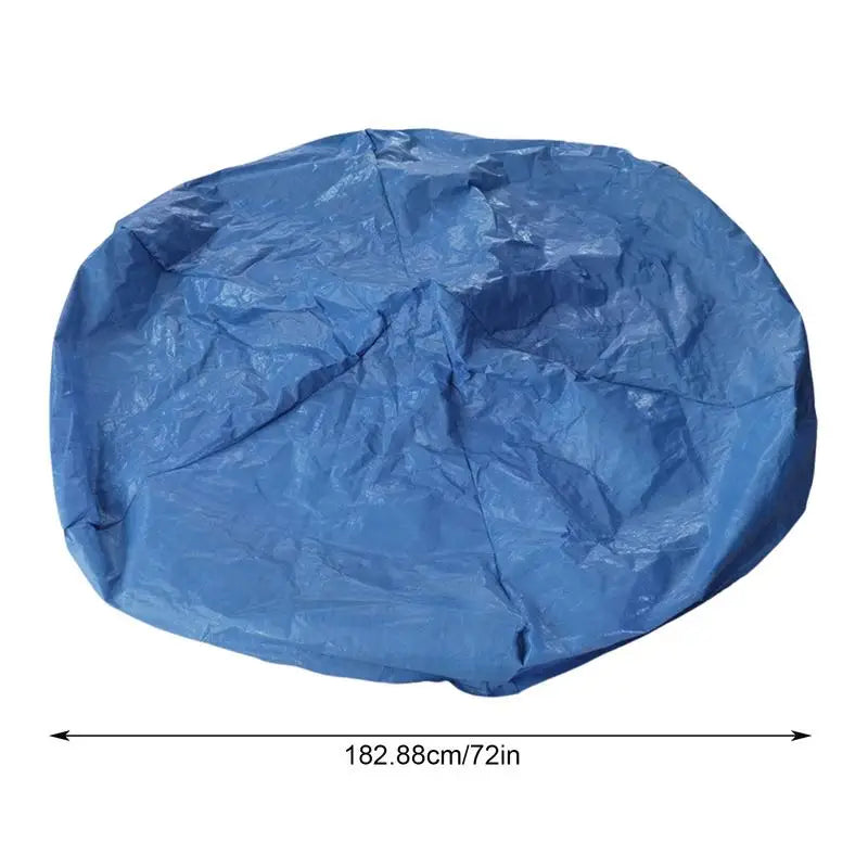 Trampoline Sun Protection Cover Dust-Proof Anti-UV Sunshade Cover Space-Saving Blue Protection Cover User-Friendly Trampoline