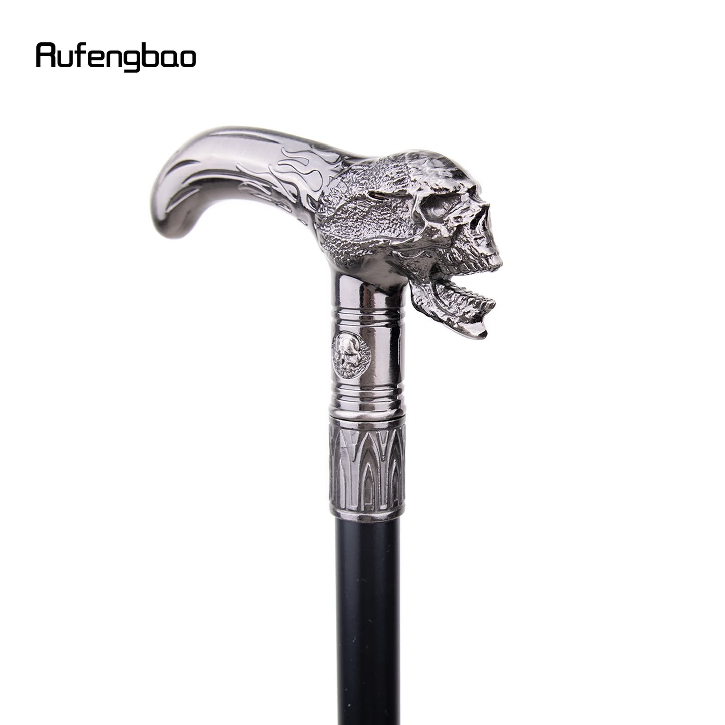 Skull Head Walking Stick with Hidden Plate Self Defense Fashion Cane Plate Cosplay Crosier Stick 93cm