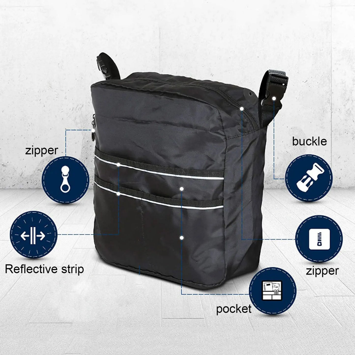 Wheelchair Bag Rollator Bag Water-Resistant Large Tote Accessory To Hang On Back Transport Storage Travel Backpack For Men Women