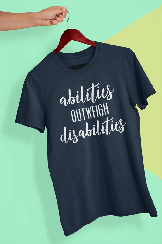 ABILITIES OUTWEIGH DISABILITIES Special Needs T Shirt Ed Teacher Social Worker Autism Asd Jersey