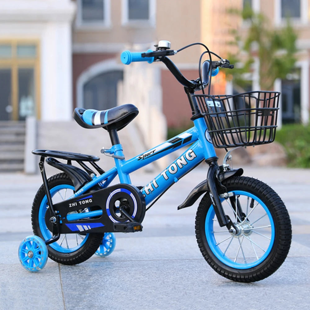 12/14/16 Inch Children Bike Boys Girls Toddler Bicycle Adjustable Height Kid Bicycle with Detachable Basket for 2-7 Years Old