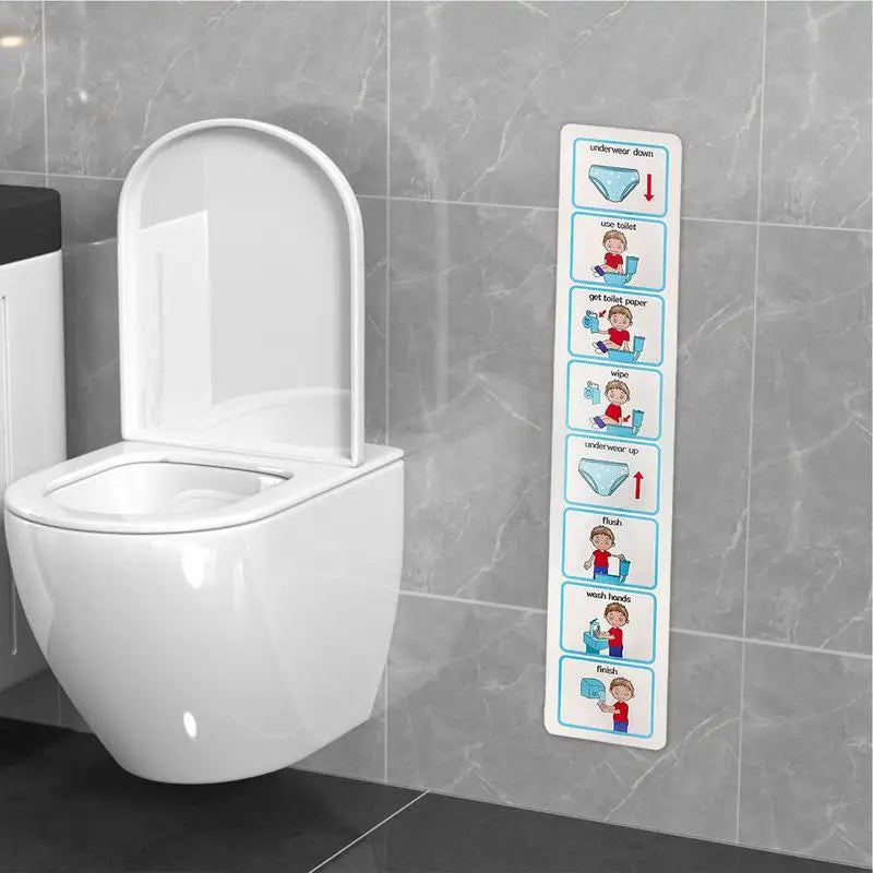 Potty Training Visual Chart Toilet Training Sticker Chart Step-by-Step Visual Schedules For Children Ideal For Special Needs