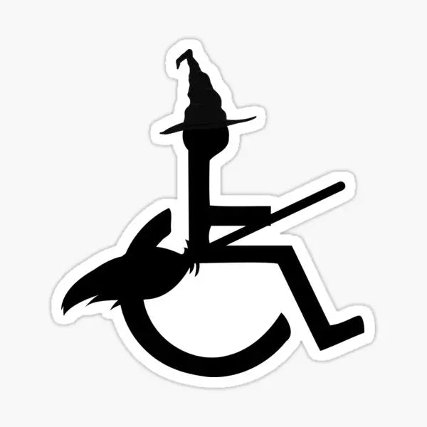 Creative Disabled Wheelchair Sticker Window Vinyl Bicycle Accessories Laptop Car Truck Van Wall Decorate Decals Customizable