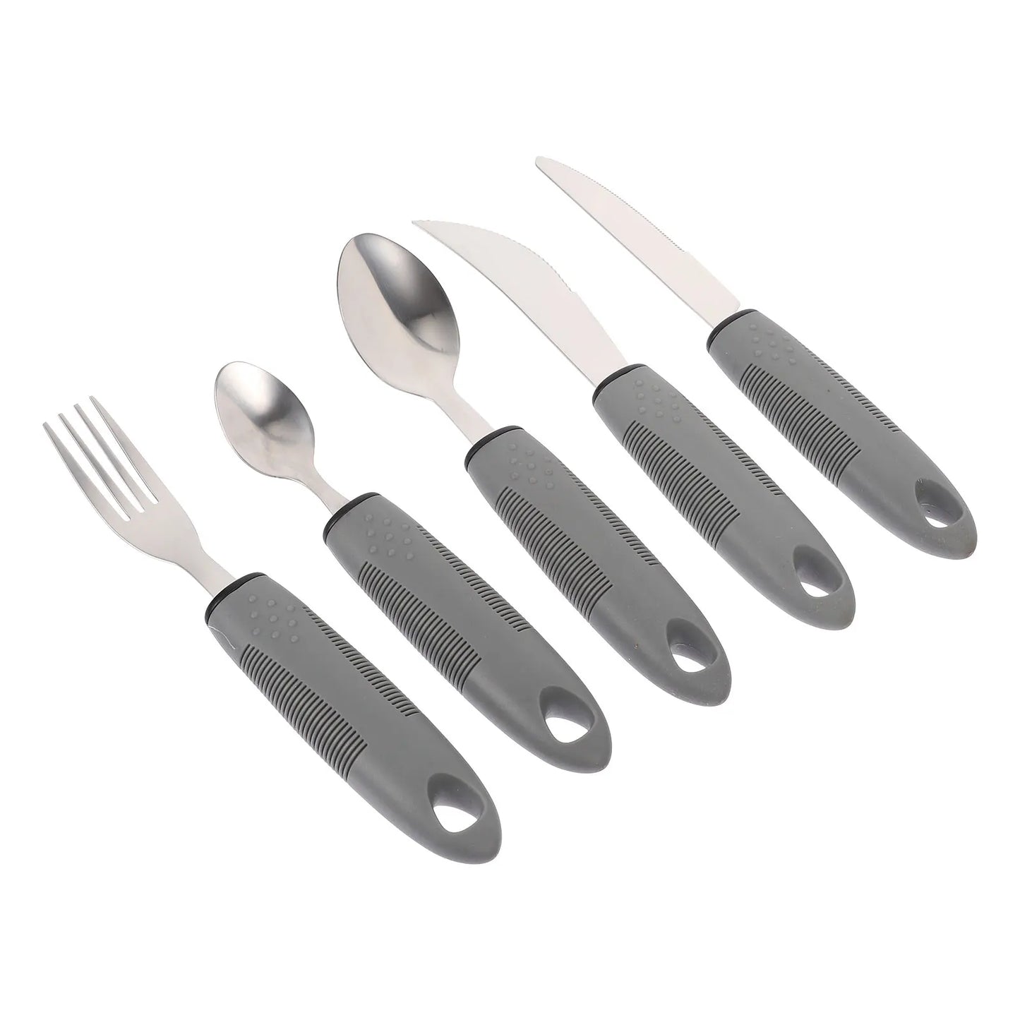 Utensils Adaptive Built Cutlery Up Bendable Spoon Handicapped People Fork Elderly set Parkinsons Non Handle Silverware