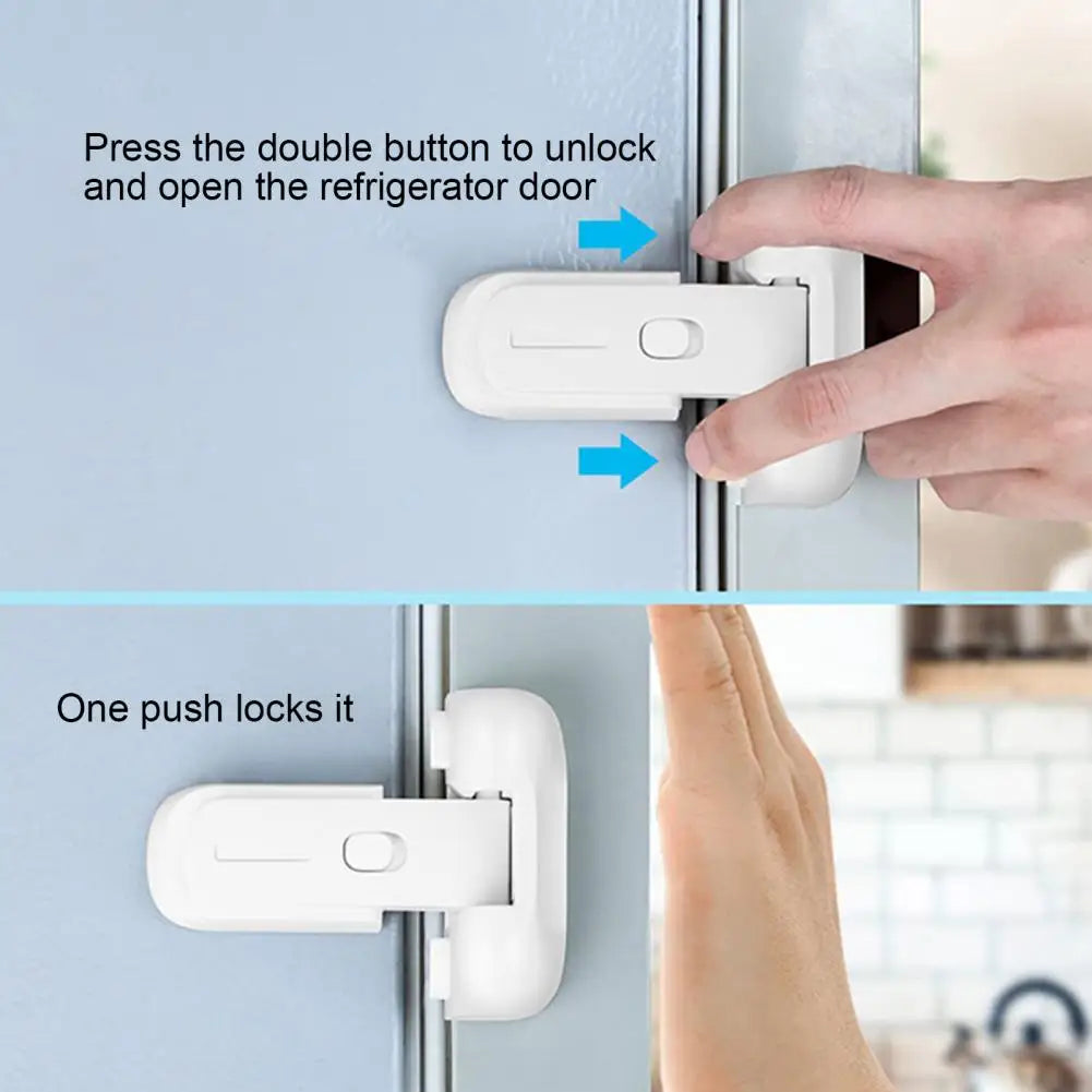 Easy Disable Refrigerator Lock Easy Installation Child Proof Refrigerator Lock for Cabinets Freezer Door Keep Kids Pets Toddlers