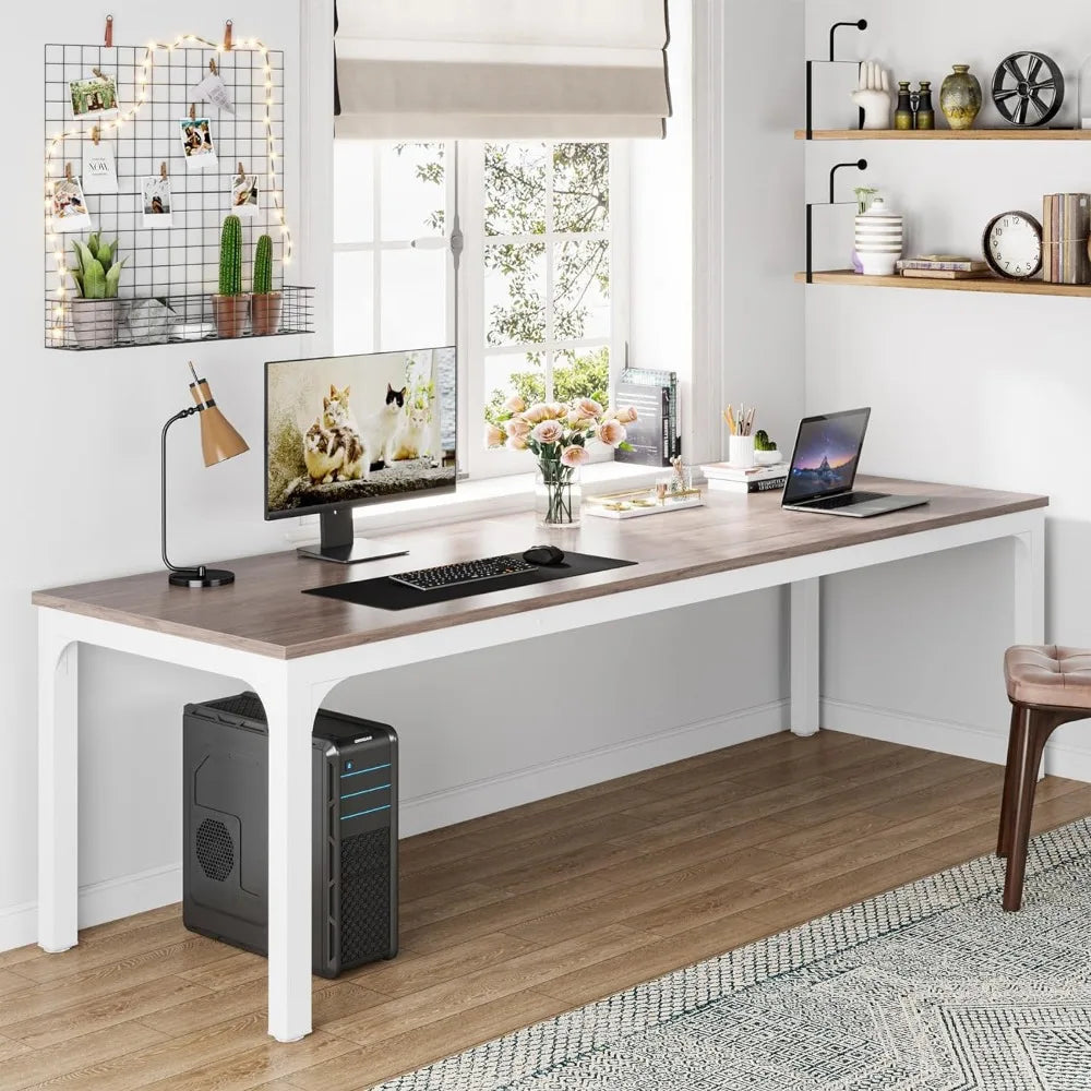 78.7 Inches Extra Long Computer Desk 2 Person Desk, Double Long Desk, Workstation for Home Office- Meets ADA Recommendations for accessibility dimensions including wheelchairs