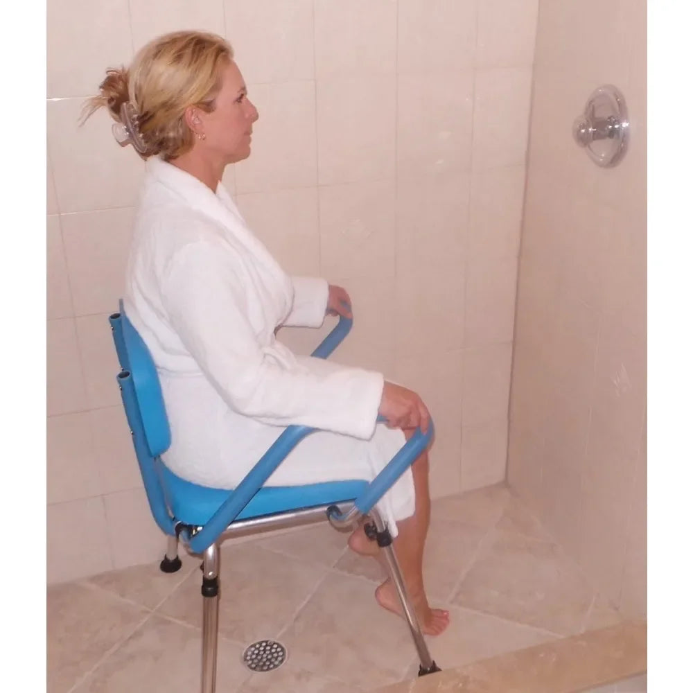 Power Uplift Commode Chair for Toilet & Shower Elderly Assistance Products Assist Bedside Chair with Padded Seat Adjustable