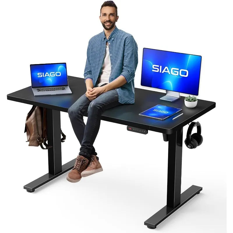 Electric Standing Desk Adjustable - 48 x 24 Inch Sit Stand up Table with Cable Management for Computer Home Office Desks- Meets ADA Recommendations for accessibility including wheelchairs