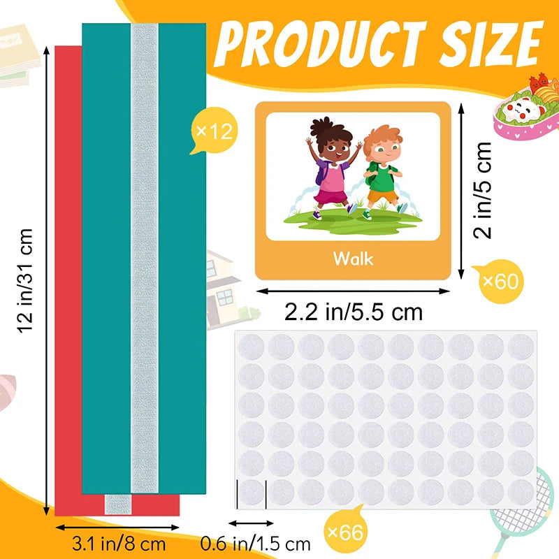 Kids Daily Visual Schedule Calendar Chart Preschool Early Learning Toy Daily Chore Routine Chart Scheduling Planning Daily Cards